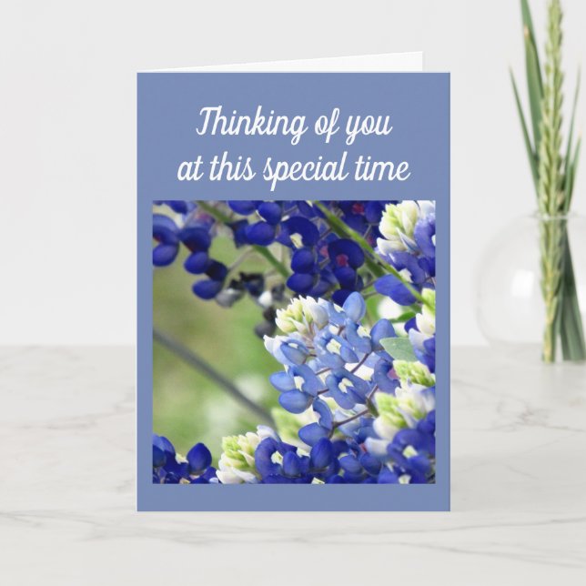 Cartão Thinking of you wildflower greeting card (Frente)
