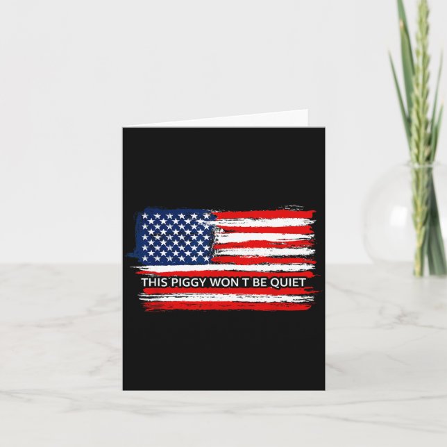 Cartão This Ggy Won't Be Quiet Funny Flag  (Frente)