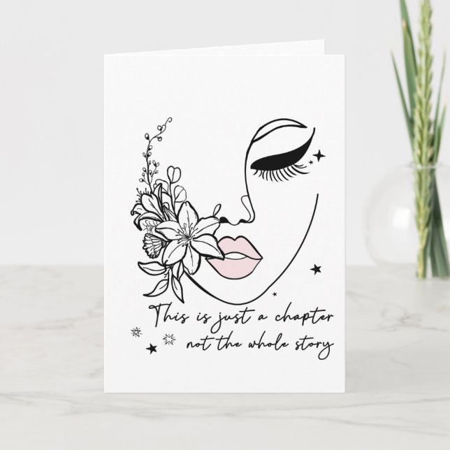 Cartão This is Just a Chapter Positive Quote  (Frente)