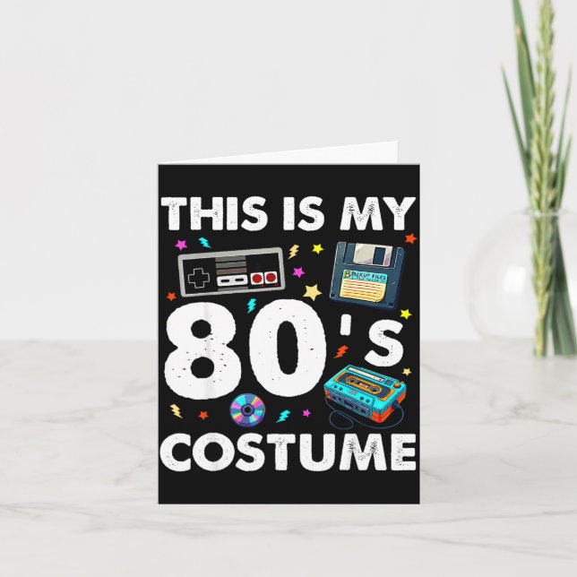 Cartão This Is My 80s Costume 80's 90's Party Men Women K (Frente)