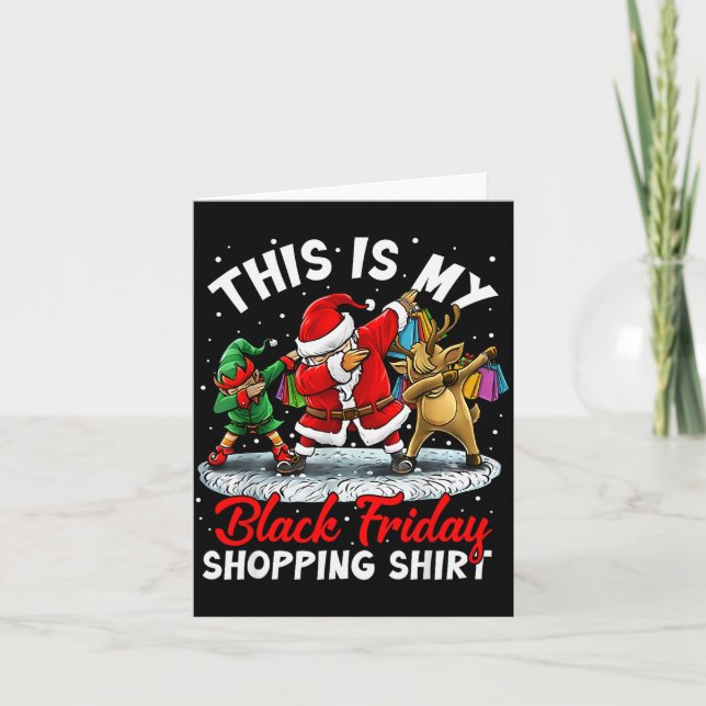 Cartão This Is My Black Shopng Funny Friday Shopng Dabbin (Frente)