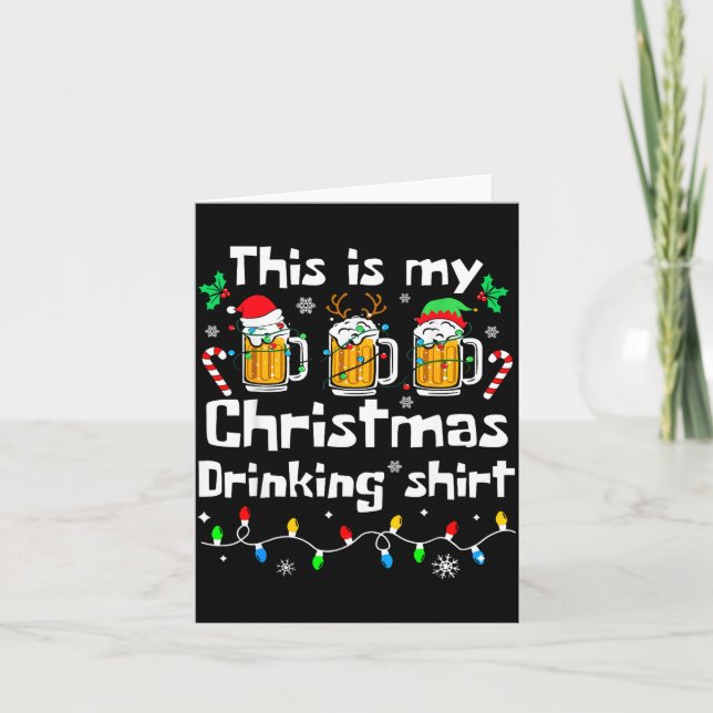 Cartão This Is My Christmas Beer Drinking Funny Party Xma (Frente)