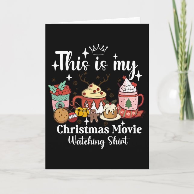 Cartão This Is My Christmas Movie Watching Shirt Family M (Frente)