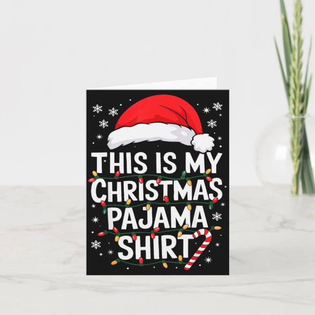 Cartão This Is My Christmas Pajama Shirt Adult Xmas Pjs M (Frente)
