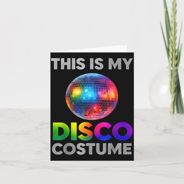 Cartão This Is My Disco Costume Ball Graphic 1970s Funky  (Frente)