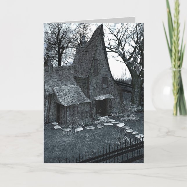 Cartão This Is My Happy Place Gothic Greeting Card (Frente)