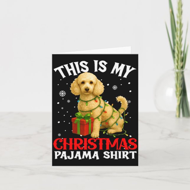 Cartão This Is My Odle Christmas Pajama Shirt Xmas Pet Do (Frente)