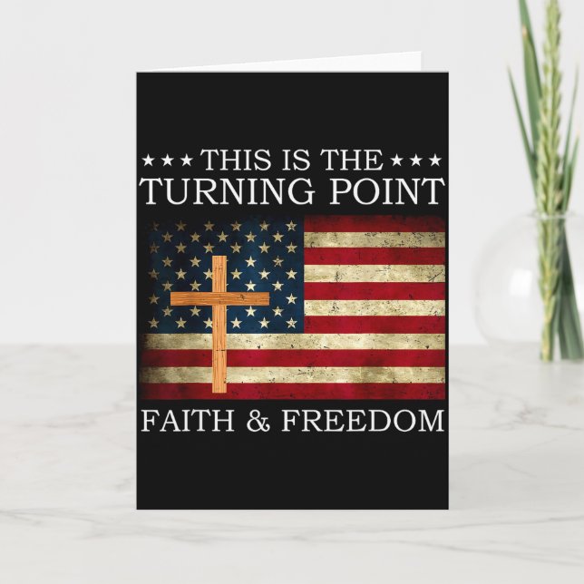 Cartão This Is The Turning Point Patriotic Christian Fait (Frente)