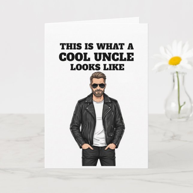 Cartão This Is What a Cool Uncle Looks Like (Planta pequena)