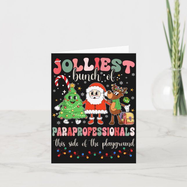 Cartão This Side Of The Playground Cute Merry Paras  (Frente)