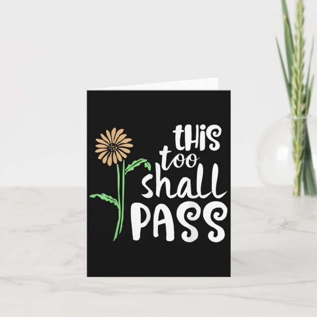 Cartão This Too Shall P Motivational  (Frente)