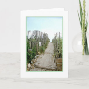 Cartão 'This Way to the Beach' Blank Greeting Card
