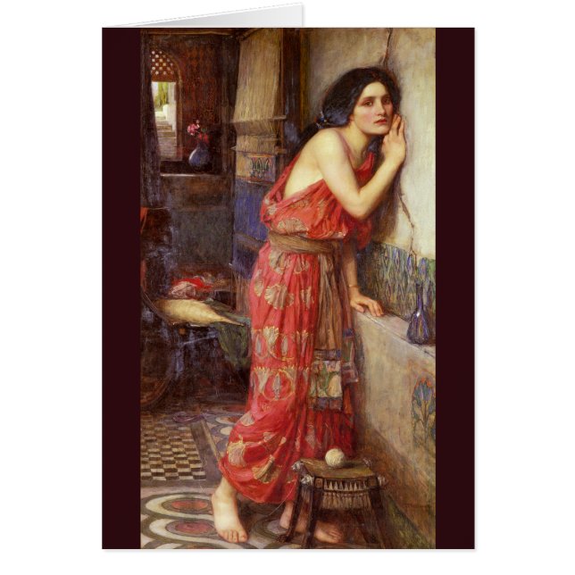Cartão Thisbe John William Waterhouse (Frente)