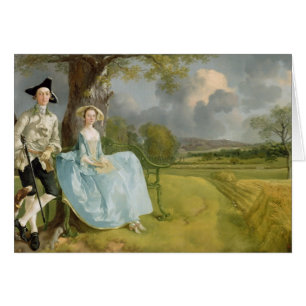 Cartão Thomas Gainsborough  Mr e Sra. Andrews, c.1748-9