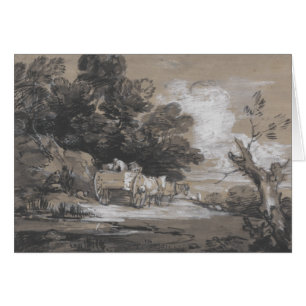 Cartão Thomas Gainsborough - Paisagem Wooded