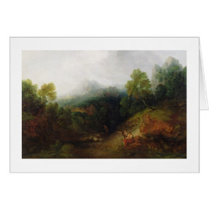 Cartão Thomas Gainsborough   Vale das Montanhas com o Rus