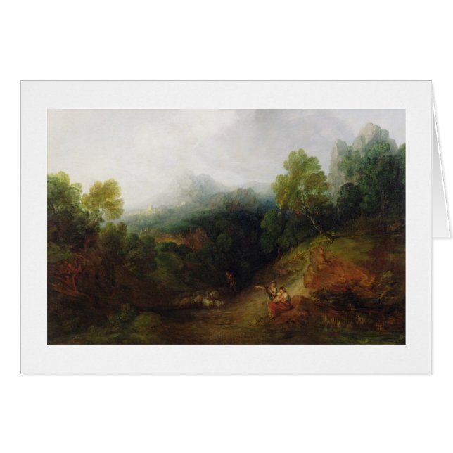 Cartão Thomas Gainsborough | Vale das Montanhas com o Rus (Frente Horizontal)