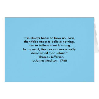 Cartão Thomas Jefferson - always better jGibney Museum 