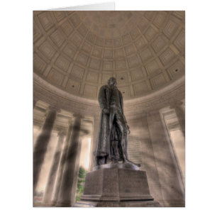 Cartão Thomas Jefferson Memorial Bronze Estátua