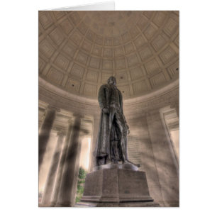 Cartão Thomas Jefferson Memorial Bronze Estátua