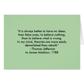 Cartão Thomas Jefferson - Museu JGibney sempre melhor