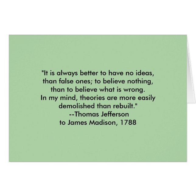 Cartão Thomas Jefferson - Museu JGibney sempre melhor (Frente Horizontal)