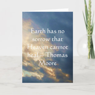 Cartão Thomas Moore inspirational  quote with blue sky