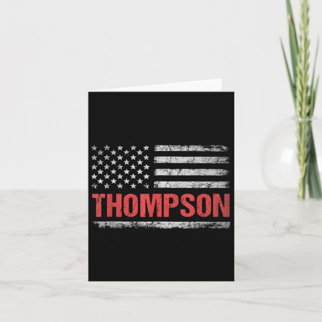 Cartão Thompson Nome Bandeira Americana - Thompson Sobren (Frente)