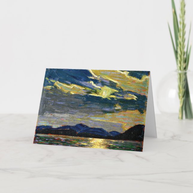Cartão Thomson - Luz de Verão Quente, pintura de arte (Frente)