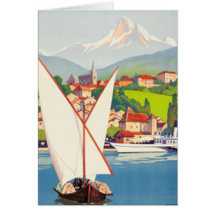 Cartão Thonon Les Bains French Viagem Europe