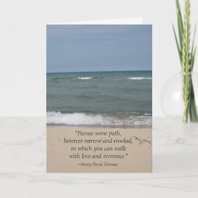 Cartão Thoreau Quote Beach Graduation Card (Frente)
