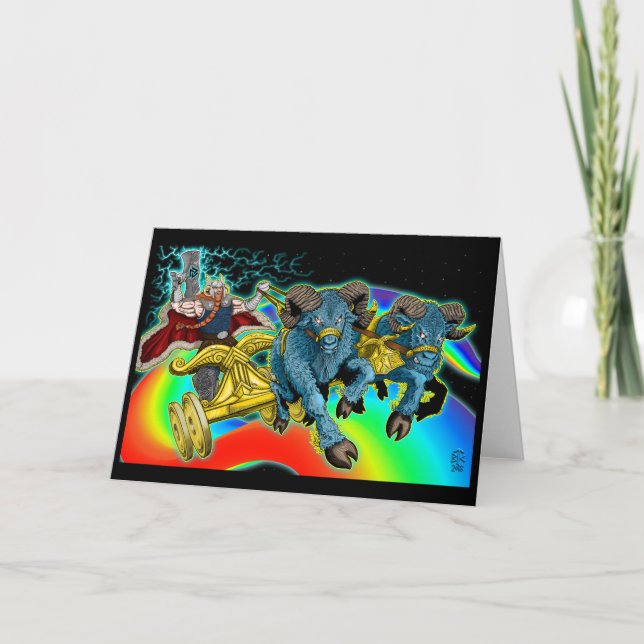 Cartão Thor's Chariot - Greeting Card (Frente)