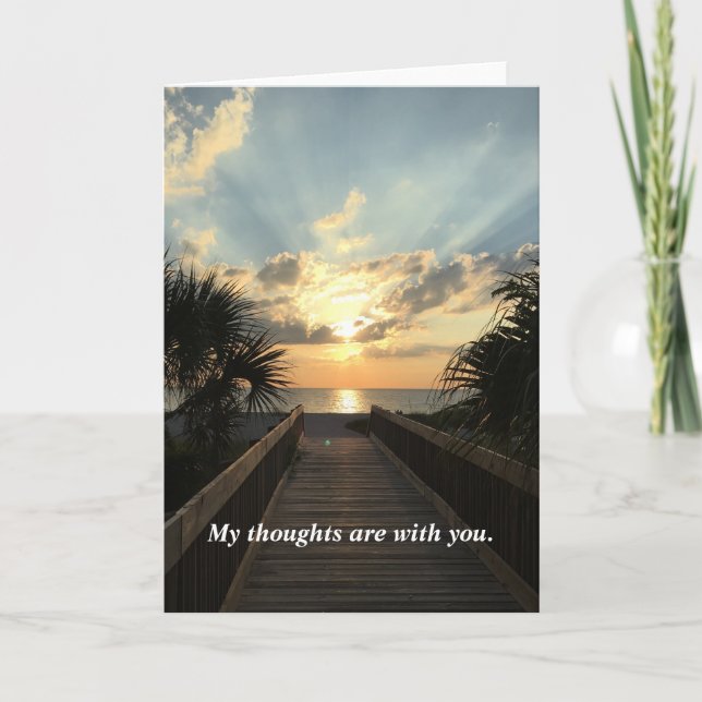 Cartão Thoughts Are With You Card (Frente)