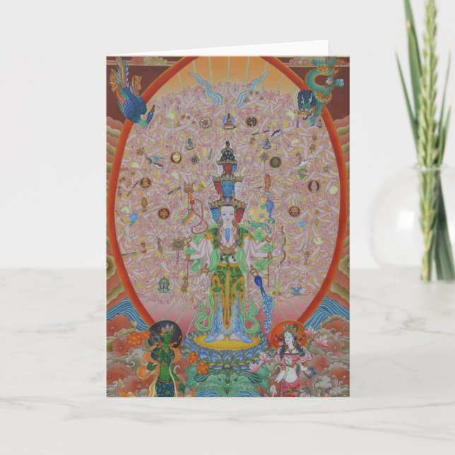 Cartão Thousand-Armed Avalokiteshvara Greeting Card (Frente)