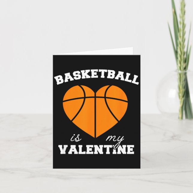Cartão Threadrock Basketball Is My Valentine - Women's Un (Frente)