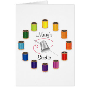 Cartão Threads, Agulhas e fios de costura