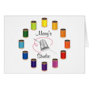 Cartão Threads, Agulhas e fios de costura