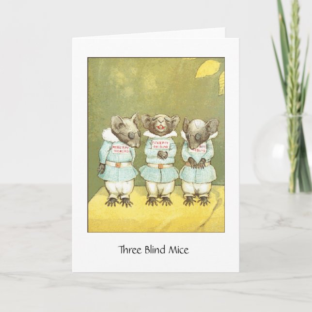 Cartão Three Blind Mice, Greeting Card (Frente)