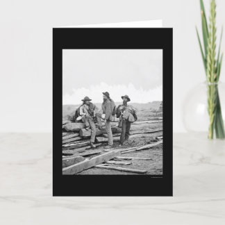 Cartão Three Confederate Prisoners at Gettysburg 1863