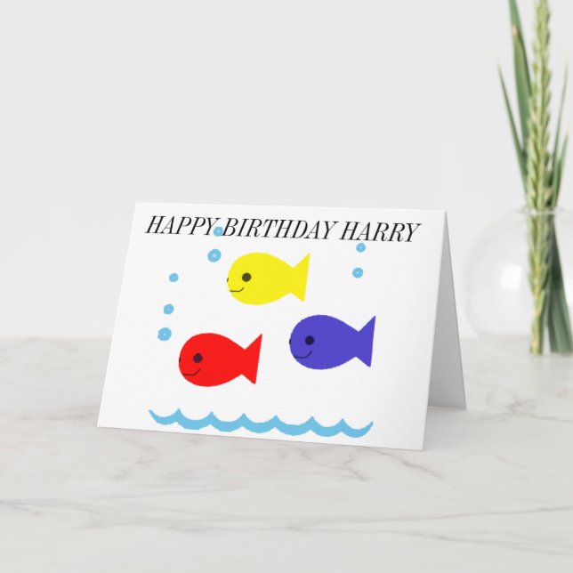 CARTÃO THREE LITTLE FISHES BIRTHDAY CARD (Frente)
