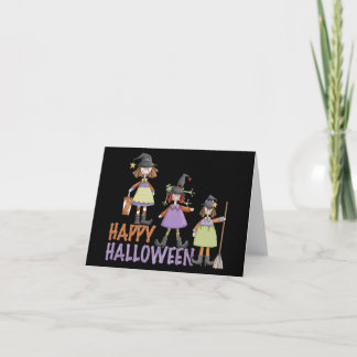 Cartão Three Little Witches Halloween Fun