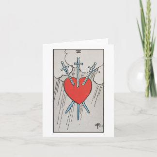 Cartão Three of swords blank card