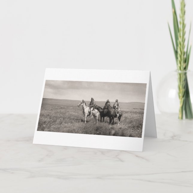 Cartão Three Piegan Blackfeet Chiefs - vintage (Frente)