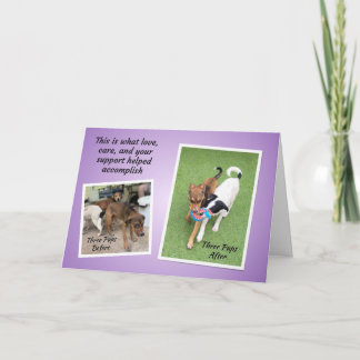 Cartão Three Pups TCHS Thank You