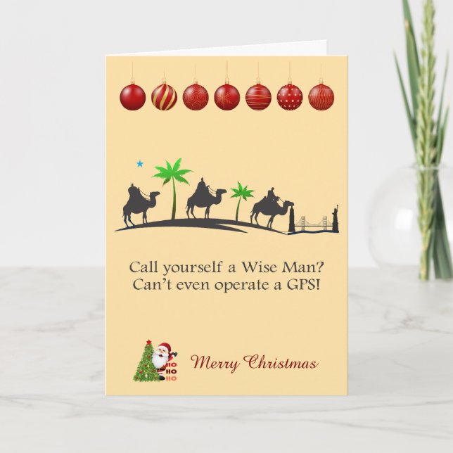 Cartão Three wise men Christmas (Frente)