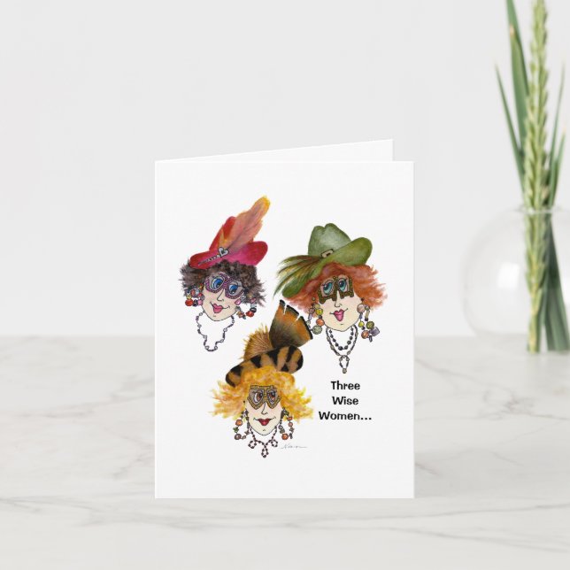 Cartão Three Wise Women doing it differently (Frente)