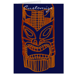 Cartão Thunder_Cove da Escultura Tiki Dourada