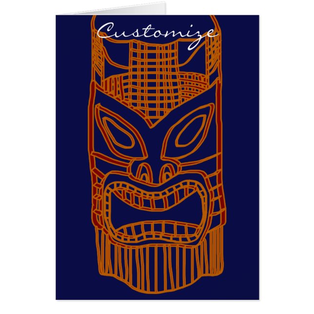 Cartão Thunder_Cove da Escultura Tiki Dourada (Frente)