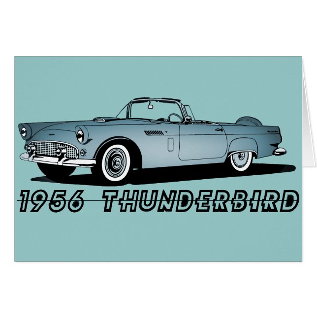Cartão Thunderbird 1956 (Frente Horizontal)