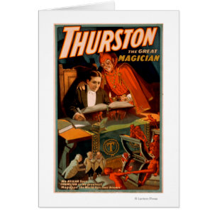 Cartão Thurston, o Excelente Mágico com a Diaba Mágica